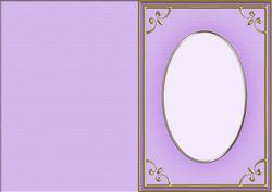 A5 'gold Metallic Frame' Card Front or Insert