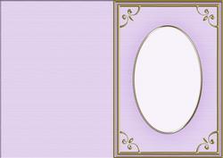 A5 'gold Metallic Frame' Card Front or Insert