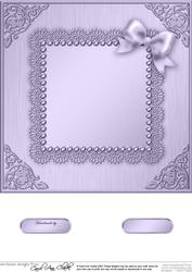 8 x 8 Metallic Lace and Bow Card Front