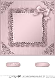 8 x 8 Metallic Lace and Bow Card Front