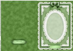 A5 Pearls, Lace and Ribbon Plain Card Base