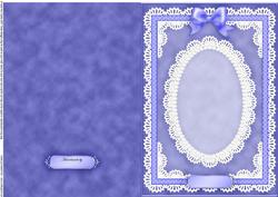 A5 Pearls, Lace and Ribbon Plain Card Base