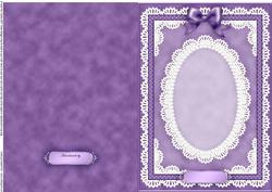 A5 Pearls, Lace and Ribbon Plain Card Base