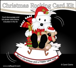 3D Shaped Rocking Christmas Card Mini Kit - Little Scottie Dog