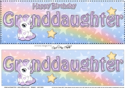 Large DL Happy Birthday GRANDDAUGHTER 3D decoupage