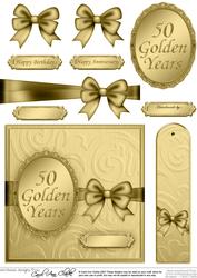 Elegant Metallic Greeting Quick Card with 3D Decoupage