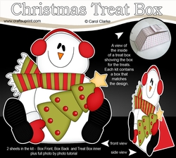 3D Christmas Treat Box Gift Set Mini Kit - Snowman Rio has an Xmas Tree