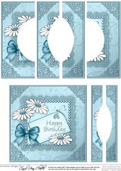 Daisies on Metallic Lace Quick Card Circle Side Stacker