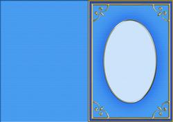 A5 'gold Metallic Frame' Card Front or Insert