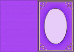 A5 'gold Metallic Frame' Card Front or Insert