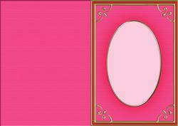 A5 'gold Metallic Frame' Card Front or Insert