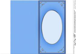 Dl 'silver Metallic Frame' Card Front or Insert
