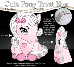 3D Cute Treat Box Gift Set Mini Kit - Cute Little Pony Marshmallow