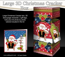 3D Large Christmas Cracker Box Mini Kit -  Santa is Sledging