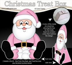 3D Christmas Treat Box Mini Kit - Santa is Snowballing