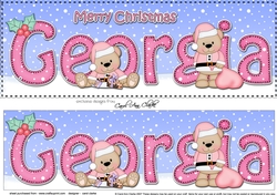 Large DL Merry Christmas GEORGIA 3D decoupage 