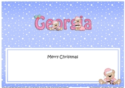 Large DL Merry Christmas GEORGIA insert