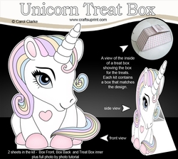 3D Cute Treat Box Gift Set Mini Kit - Cute Little Unicorn Magic