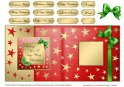 Elegant Christmas Greeting Fold Back Card