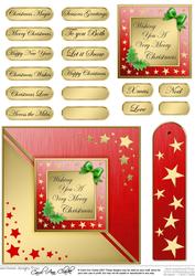 Elegant Christmas Greeting Quick Card with Greetings