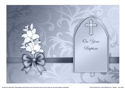 Baptism Metallic Greeting Matching Insert 5 x 7 Portrait