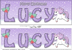 Large DL Merry Christmas LUCY 3D decoupage