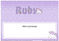Large DL Merry Christmas RUBY insert