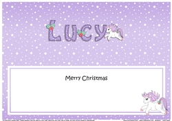 Large DL Merry Christmas LUCY insert