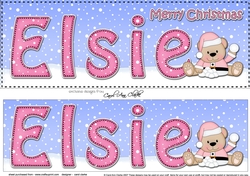 Large DL Merry Christmas ELSIE 3D decoupage 