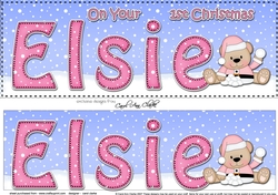Large DL On Your 1st Christmas ELSIE 3D decoupage
