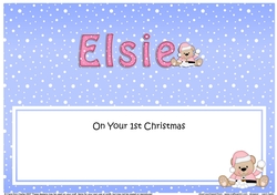 Large DL On Your 1st Christmas ELSIE insert