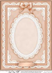 A4 Pearls, Lace and Ribbon Plain Card Base