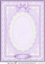 A4 Pearls, Lace and Ribbon Plain Card Base