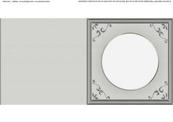 Square 'silver Metallic Frame' Card Front or Insert