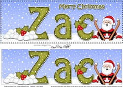Large DL Merry Christmas ZAC 3D decoupage
