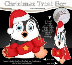 3D Christmas Treat Box Gift Set Mini Kit - Pip Penguin has an Xmas Cracker