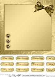 Elegant Flourish Matching 8 x 8 Insert Panel and Greetings