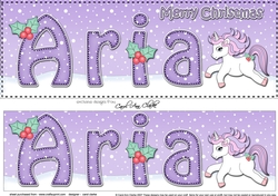 Large DL Merry Christmas ARIA 3D decoupage