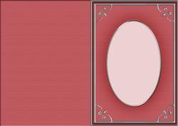 A5 'silver Metallic Frame' Card Front or Insert