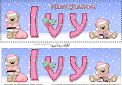 Large DL Merry Christmas IVY 3D decoupage