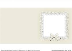 Square Pearls and Lace Card Front or Insert