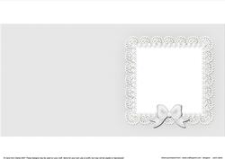 Square Pearls and Lace Card Front or Insert