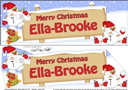 Large DL Merry Christmas ELLA-BROOKE 3D decoupage