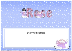 Large DL Merry Christmas ROSE insert