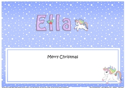 Large DL Merry Christmas ELLA insert