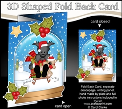 Christmas 3D Shaped No-Hole Fold Back Mini Kit - Little Scottie Dog