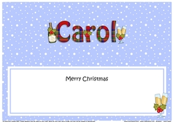 Large DL Merry Christmas CAROL insert