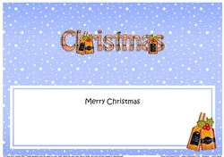 Large DL MERRY CHRISTMAS with Whisky insert