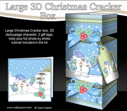 3D Large Christmas Cracker Box - Snowball Sam has Presents