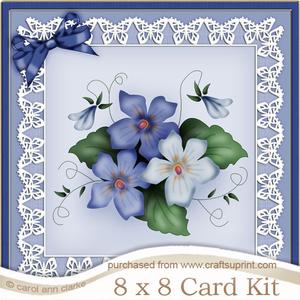 8 x 8 Pretty Viola Kit with 3D Decoupage